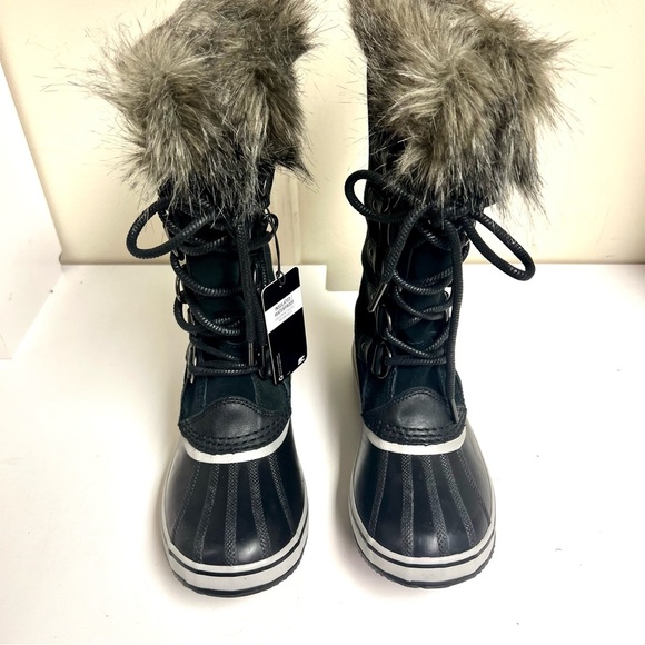 NWT SOREL Joan of Arctic Waterproof Boots - Women's in Black leather suede 7M - Picture 7 of 12